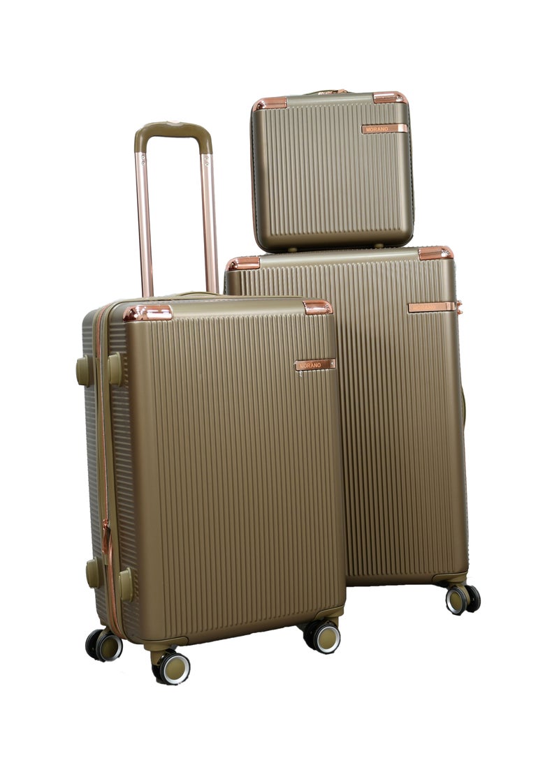 MORANO - Morano Hard-Side Travel Back Luggage Trolley Set, 4 Pcs - - Image 1