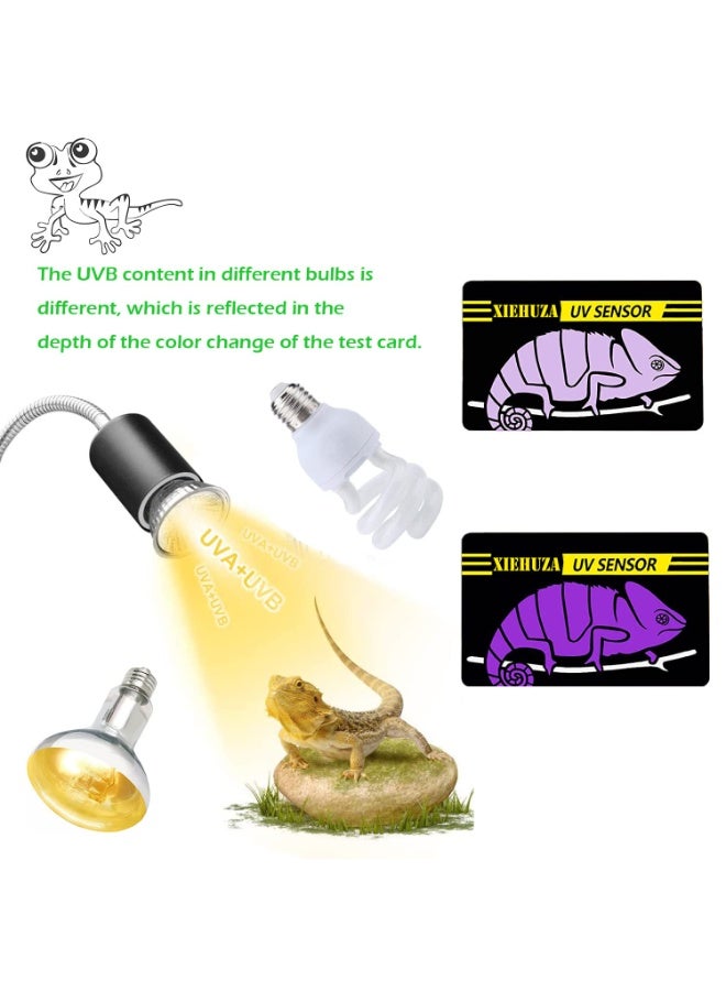 سانموجيد 3 قطع مستشعر اختبار سريع للأشعة فوق البنفسجية فوق البنفسجية سريع الاختبار، جهاز اختبار تسخين مصباح تسخين مصباح الأشعة فوق البنفسجية للزواحف، مؤشر بطاقة الأشعة فوق البنفسجية فوق البنفسجية سريع الاختبار، يعاد استخدامه 500 مرة - Image 4