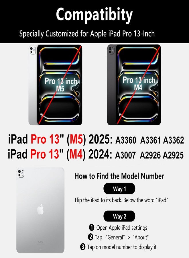 amzcase جراب aMZCaSE لجهاز iPad Pro مقاس 13 بوصة مع لوحة مفاتيح (M5/M4) 2025/2024، مزود بلوحة مفاتيح لجهاز iPad Pro مقاس 13 بوصة مع غطاء نحيف قابل للفصل مغناطيسيًا، وخاصية التشغيل/الإيقاف الذكي، وحامل قلم، رمادي - Image 2