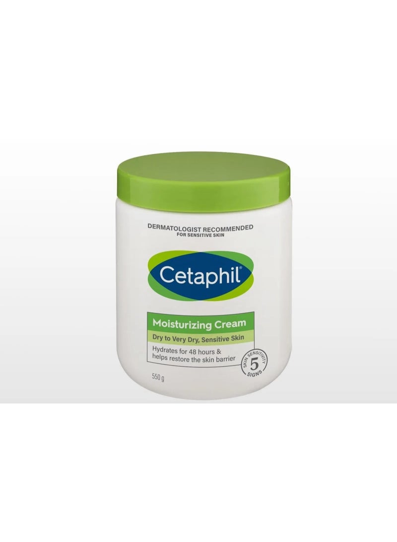 Cetaphil Moisturizing Cream for Dry to Very Dry, Sensitive Skin, 550g