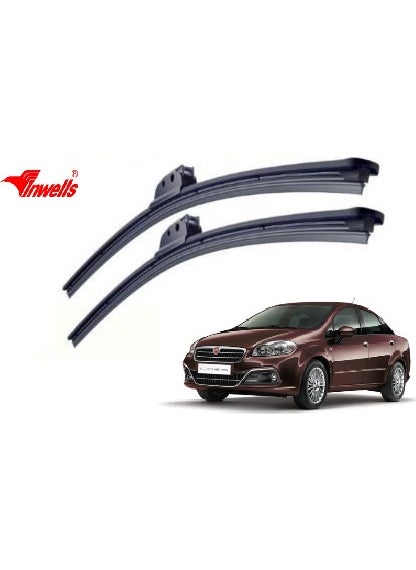 Inwells Fiat Linea 2007-2016 Banana Wiper Set 650mm + 380mm 