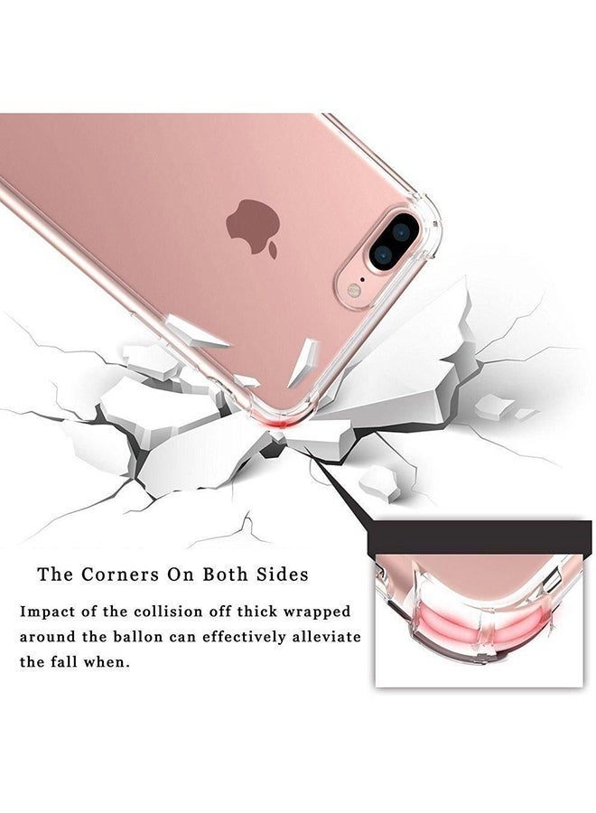 ليدين جراب شفاف لهاتف iPhone 7 Plus، جراب خلفي مرن ناعم من السيليكون، جراب مقاوم للصدمات ومضاد للخدش مع زاوية معززة ومتوافق مع iPhone 7 Plus شفاف - Image 2