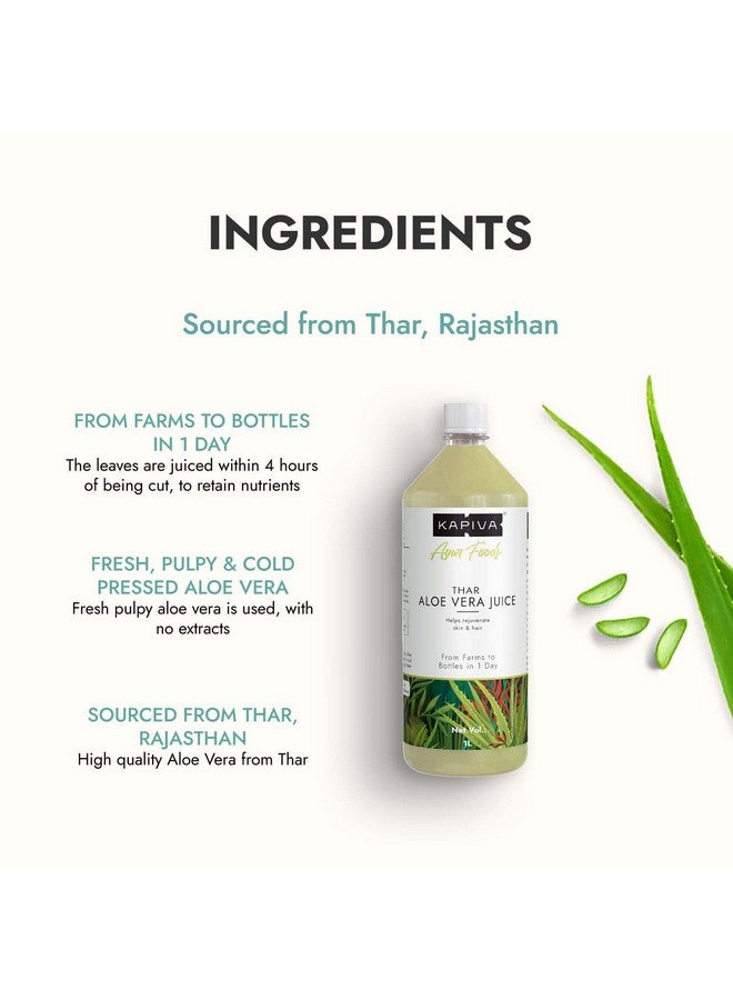 Kapiva عصير الألوة فيرا من كابيفا 1 لتر + عصير النيم من كابيفا 1 لتر | غني بفيتامين C و E والألياف | عصائر طبيعية | للحفاظ على بشرة وشعر صحيين - Image 3
