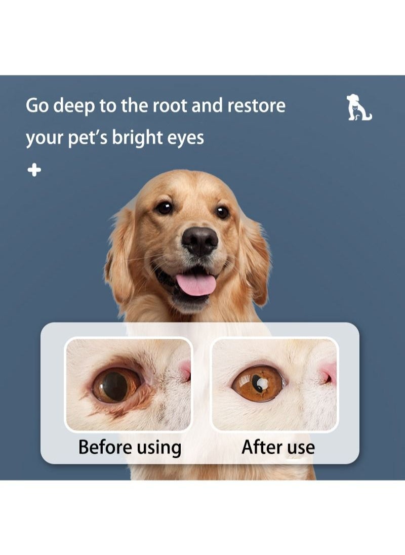 VKL - Pet Eye Drops Helps Prevent Pink Eye, Infection, Dry Eyes, Tear Spots and Conjunctivitis - Treatment With Chafing, Irritation Dirt Scab Discharge Remover (100ML) - Image 1