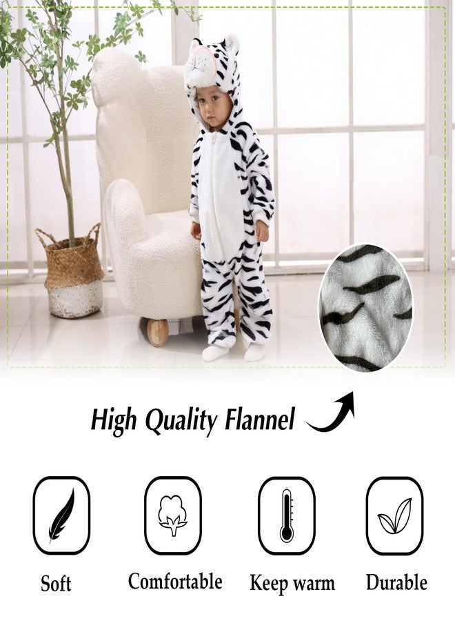 TONWHAR Infants Toddlers Halloween Cosplay Clothes Kids' Tiger Costume Outfit(2-3T,White Tiger) - Image 4