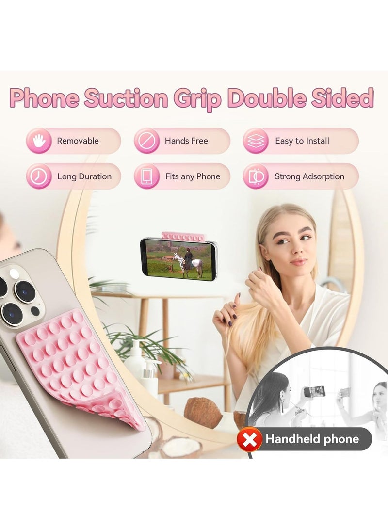 Silicone Double Sided Suction Phone Holder, Suction Cup Phone Case, Detachable Mount Phone Accessories, Hands-Free Strong Grip Holder For Selfies & Videos - Image 5