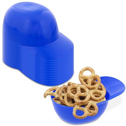 Lot45 Mini Baseball Helmet Ice Cream Snack Bowls 12pc 8oz Blue Baseball Snacks Mini Dessert Cups for Party and Games
