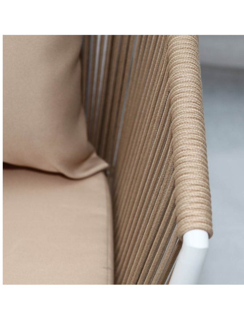 Swin Furniture - Swin Aluminum Outdoor Dining Chair for Balcony in Beige - Image 1