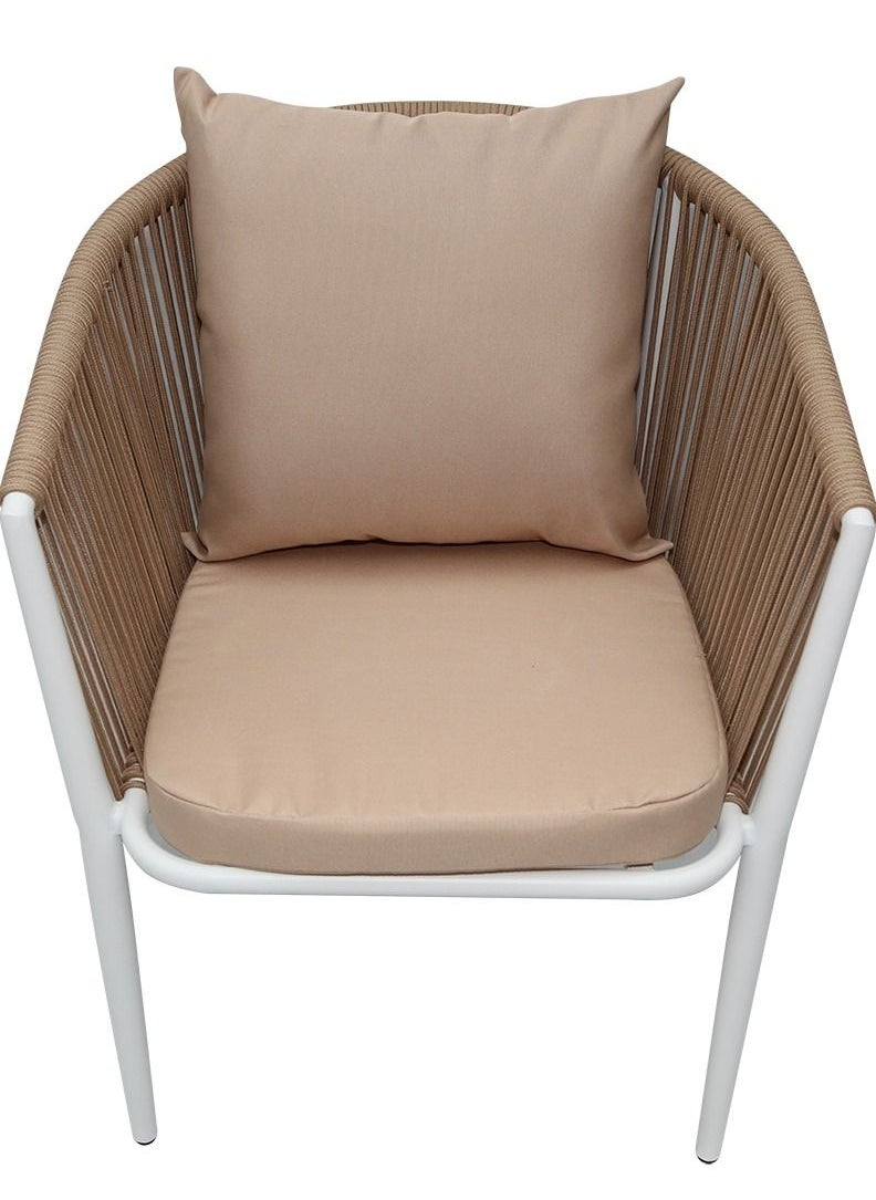Swin Furniture - Swin Aluminum Outdoor Dining Chair for Balcony in Beige - Image 1