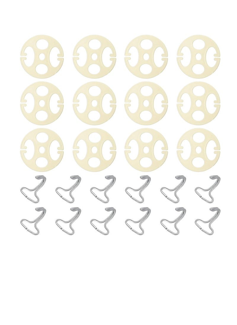 Y&D 100 Pcs Plum Plate Metal Hook, 50 Plastic Car Seat Covers Chucks, Hooks Locking Clip Card, Fixed Buckle for Cover Installation Replacements Accessories  - Image 1