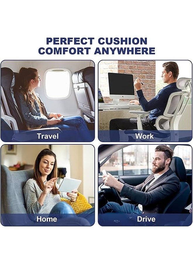 general Coccyx butt pillow, office chair cushion for back and hips to increase seat comfort, foam cushion for long sitting in the office, car, travel - Image 3