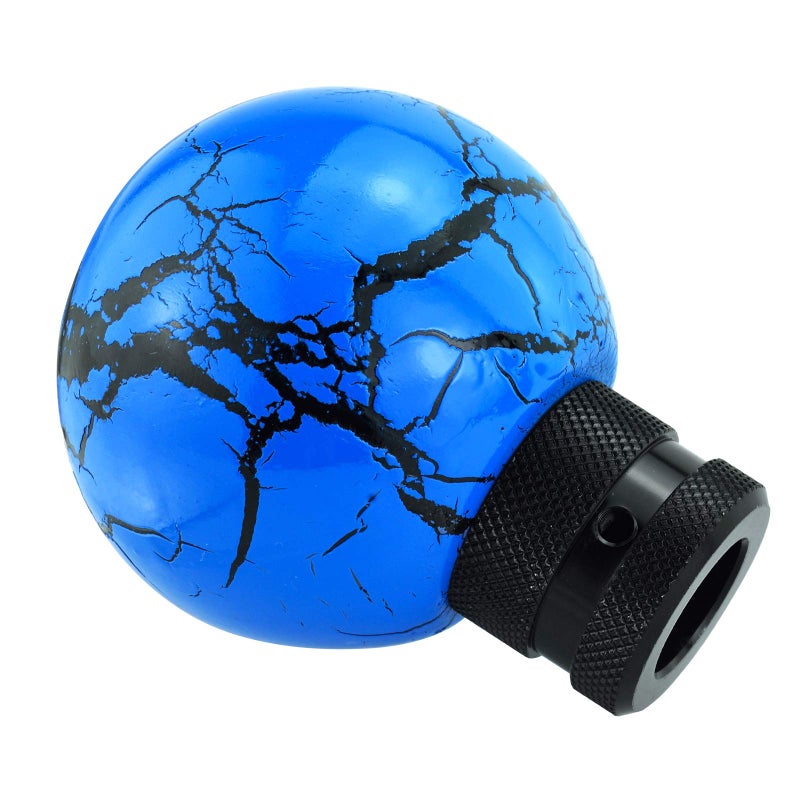 Arenbel Car Racing Round Gear Shifter Grip Speed Handle Marble Ball Shape Stick Lever Shift Head Knob Fit Regular Auto Manual Transmissions, Blue - Image 5