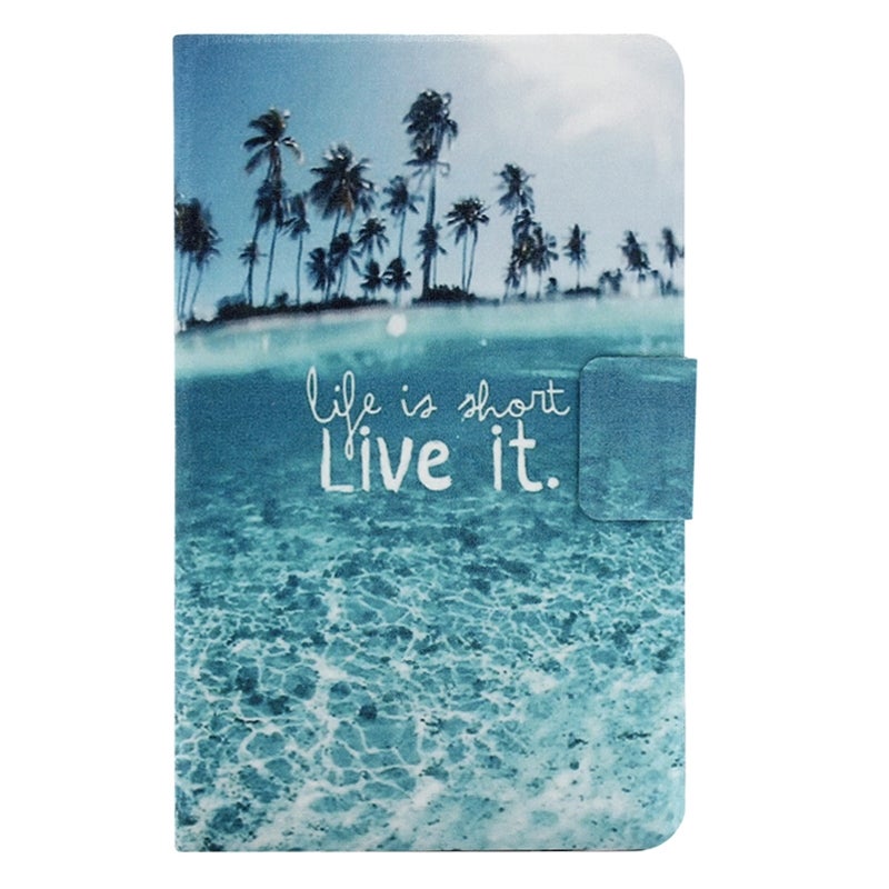 جراب جلدي أفقي قابل للطي بنقشة المحيط الأزرق مع حامل لجهاز Galaxy Tab 3 Lite 7.0 3G / T111 - Image 2