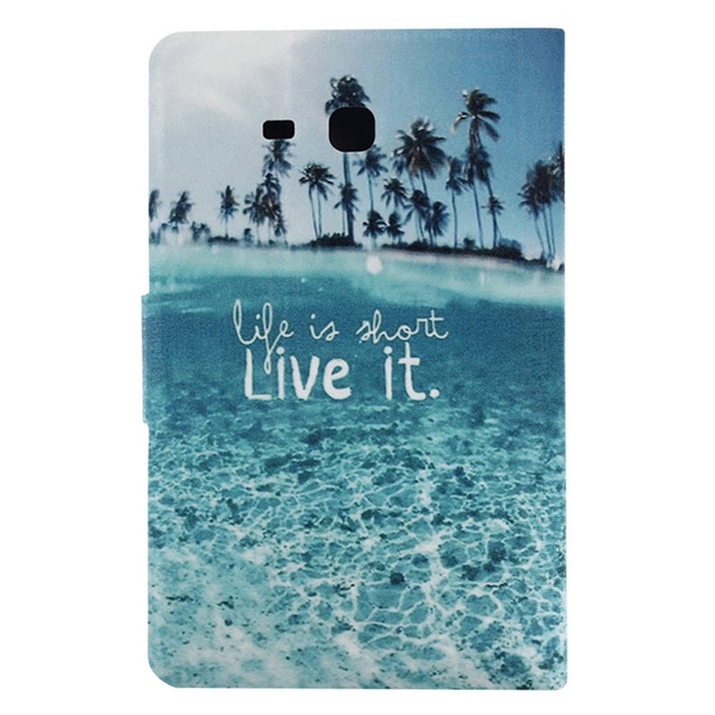 جراب جلدي أفقي قابل للطي بنقشة المحيط الأزرق مع حامل لجهاز Galaxy Tab 3 Lite 7.0 3G / T111 - Image 3