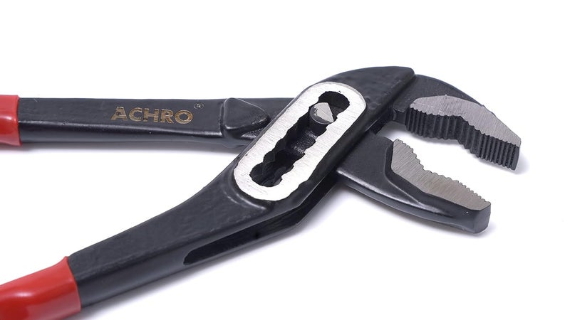 ACHRO Kit Of 3 Tools Plumbing Kit Contains 10 Inch Water Pump Plier 10 Inch Pipe Wrench 8 Inch Adjustable wrench Multipurpose Tool Kit Set for All Jobs Open End Flexible end - Image 2