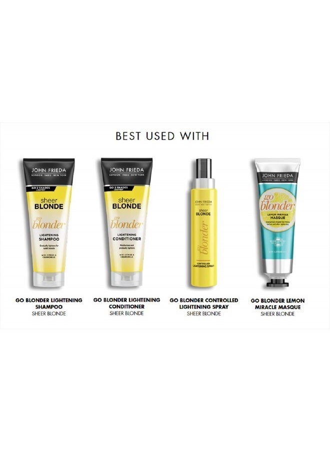 John Frieda Sheer Blonde Go Blonder Shampoo and Conditioner Set, 8.3 Ounce Gradual Lightening, In Shower Lightening Treatment, For Natural or Color-Treated Hair, with Citrus and Chamomile - Image 3