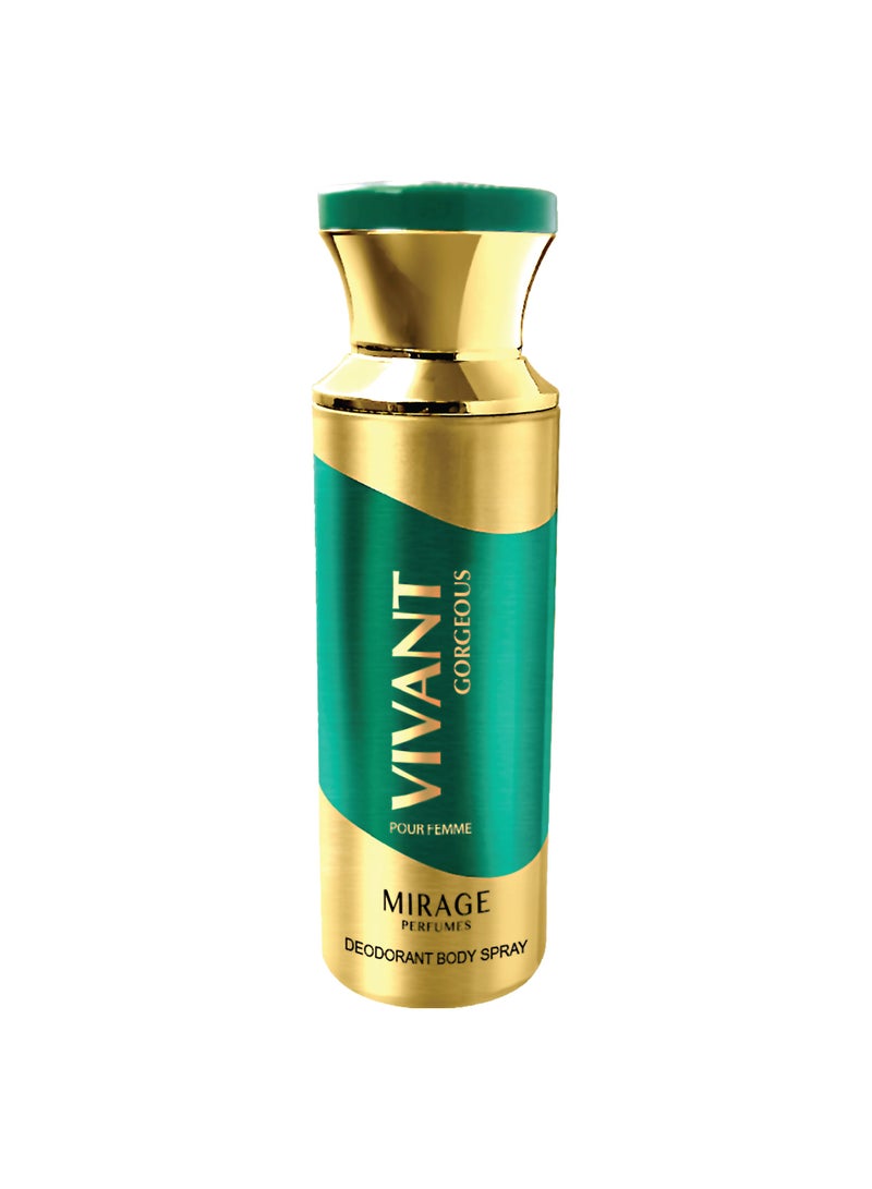Mirage VIVANT GORGEOUS for Women Deodorant body spray, 200 ml