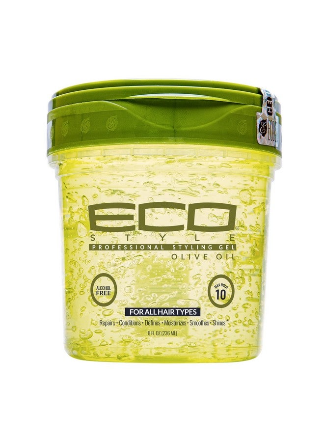 Eco Style Gel Olive Oil Styling Gel Adds Shine And Tames Split Ends Delivers Moisture To Scalp Nourishes And Repairs Provides Weightless And Superior Hold Ideal For All Hair 8 Oz - Image 1