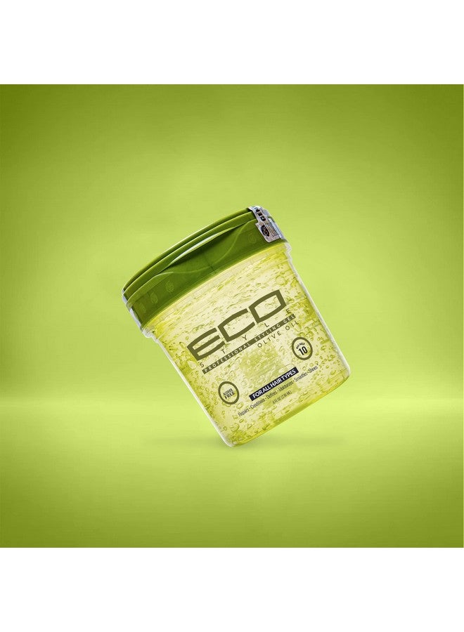 Eco Style Gel Olive Oil Styling Gel Adds Shine And Tames Split Ends Delivers Moisture To Scalp Nourishes And Repairs Provides Weightless And Superior Hold Ideal For All Hair 8 Oz - Image 4