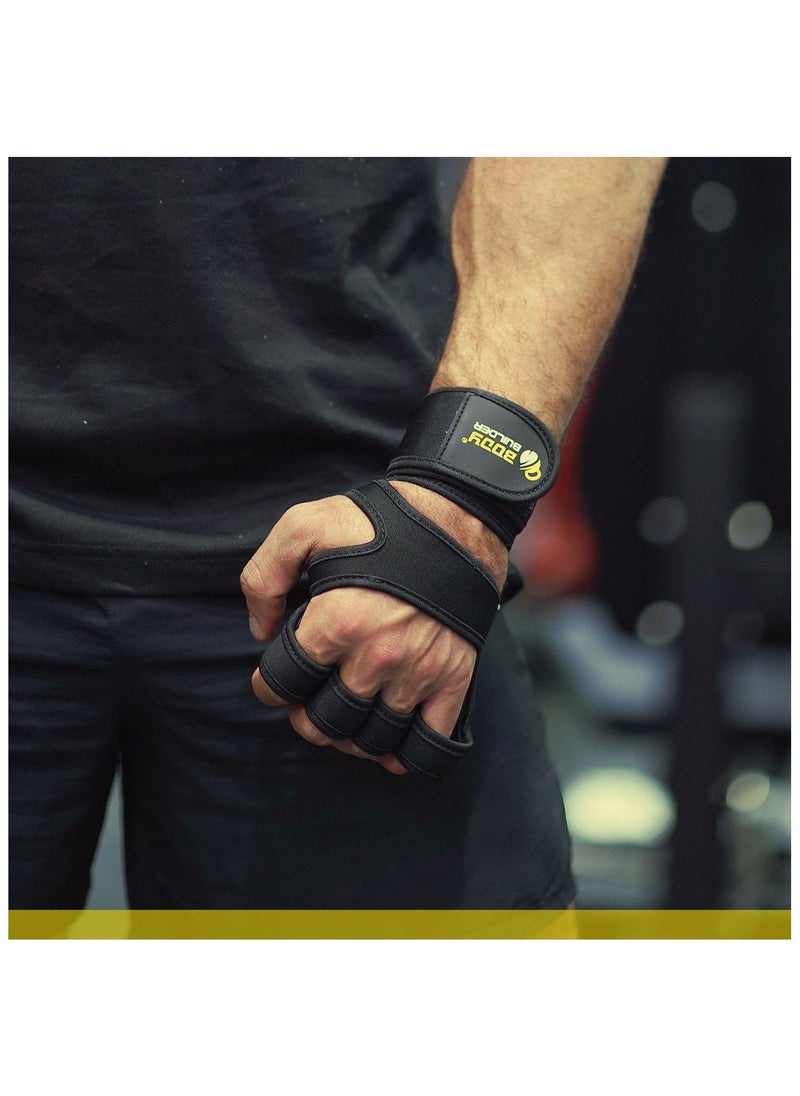 Laperva - Body Builder Super Grip Glove, L, Black and Red - Image 1