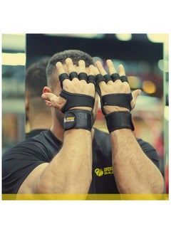 Laperva Body Builder Super Grip Glove, L, Black and Red  - Image 4