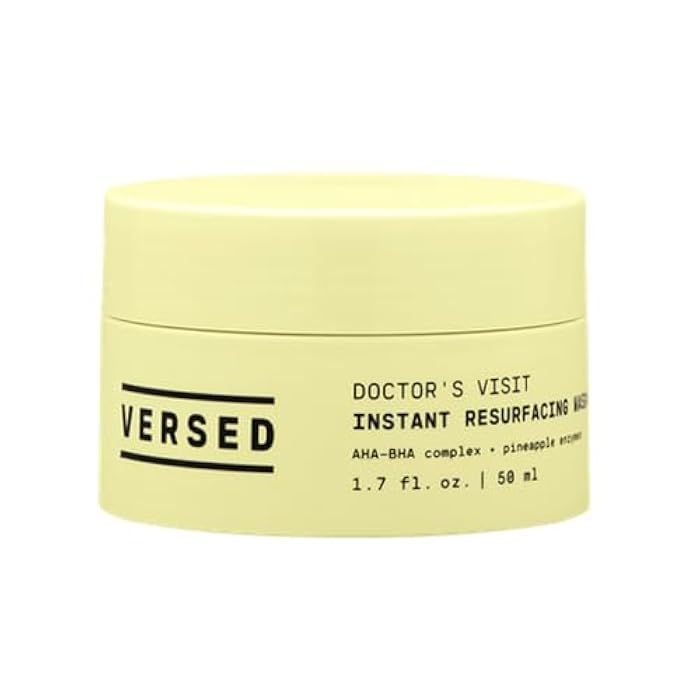 Versed Doctor's Visit Skin Resurfacing Face Mask - Glycolic Acid + Lactic Acid Face Exfoliant for Dark Spots & Skin Texture - AHA BHA Enzyme Mask to Brighten, Smooth Rejuvenate Skin (1.7 fl oz) - Image 1
