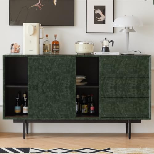 Abyssaly Dark Green Peel and Stick Wallpaper - Modern Textured Wall Paper Thicken- Removable Self Adhesive Vinyl Wrap Waterproof Contact Paper for Cabinet Bedroom Bathroom Home Decor 118"x 15.7" - Image 5
