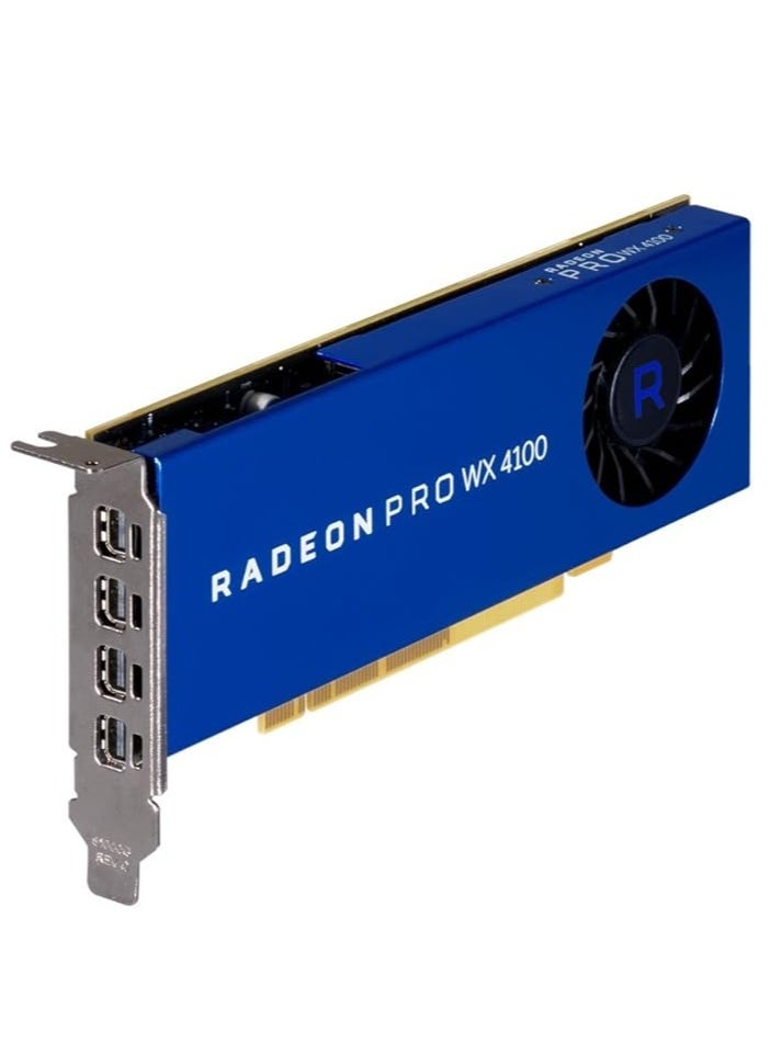 ماركة غير محددة - AMD - بطاقة رسوميات Radeon Pro WX 4100-4GB GDDR5، PCIe 3.0، 4x Mini-DisplayPort - Image 1