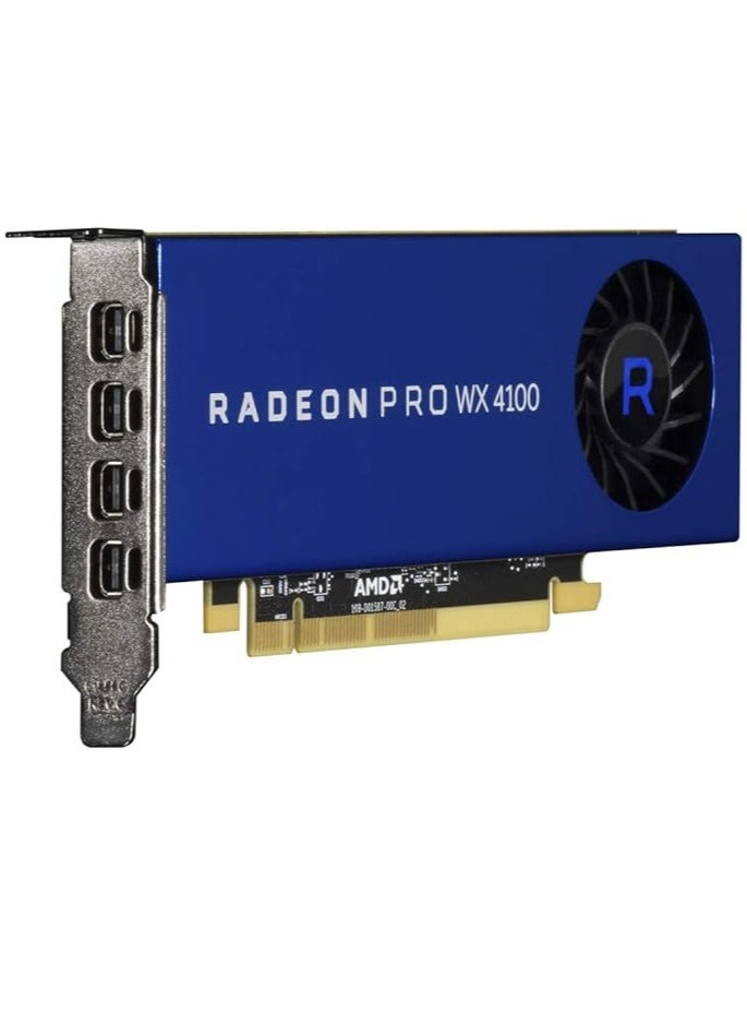 ماركة غير محددة - AMD - بطاقة رسوميات Radeon Pro WX 4100-4GB GDDR5، PCIe 3.0، 4x Mini-DisplayPort - Image 1