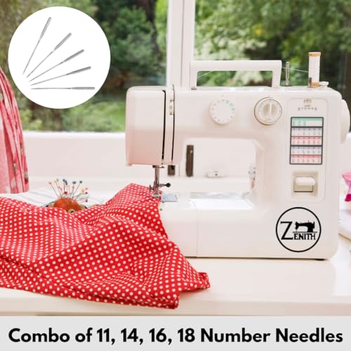 Zenith Flying Combo Needles Set for Automatic Sewing Machines - Pack of 40 Needles (10 Pieces Each: 11, 14, 16, 18 Number) | Sewing Machine Needle Set for Singer, Usha, Brother, and More - Image 4