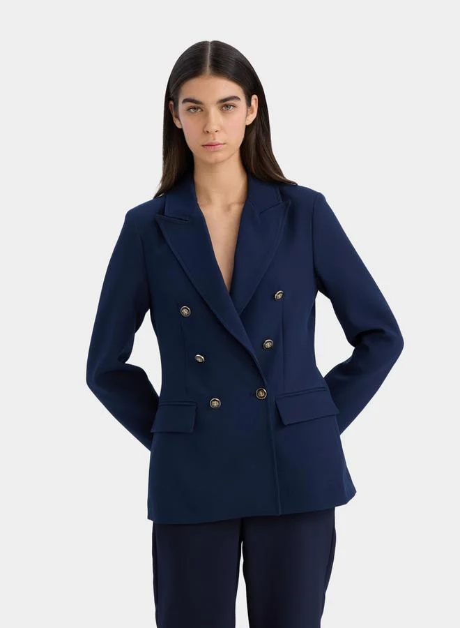 DeFacto Oversized Double Breasted Notch Lapel Neck Blazer by Styli