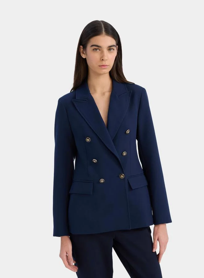 DeFacto Oversized Double Breasted Notch Lapel Neck Blazer by Styli
