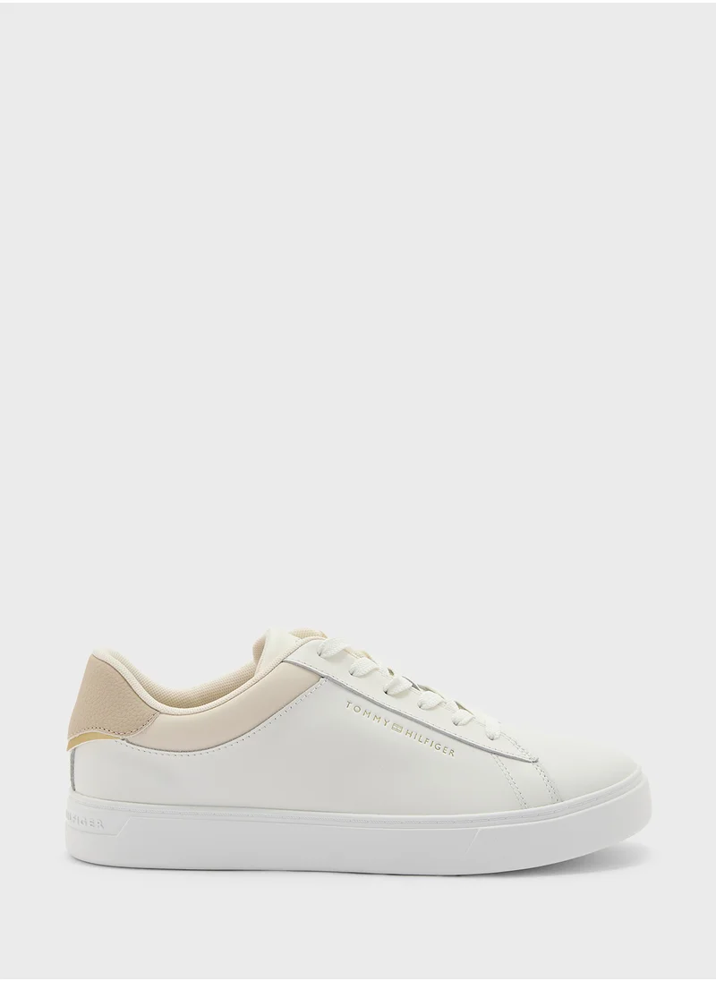 تومي هيلفيغر Logo Detail Lace Up Low Top Sneakers