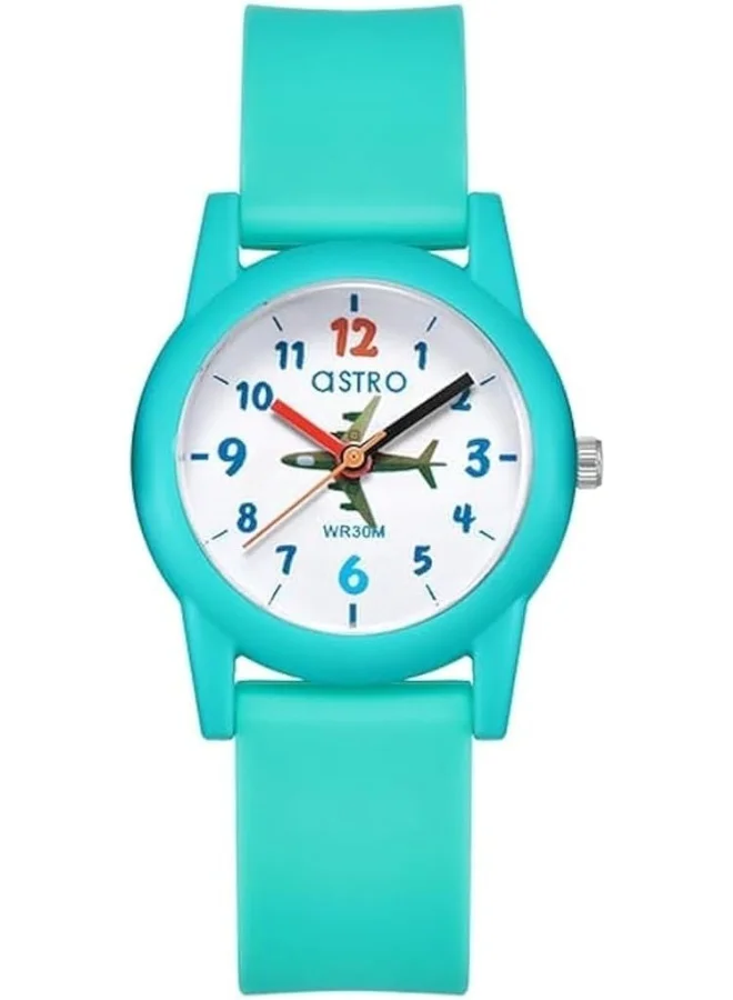 ASTRO Astro Kids Japan PC21 Movement Watch, Analog Display and Polyurethane Strap - A23810-PPJW, Jade