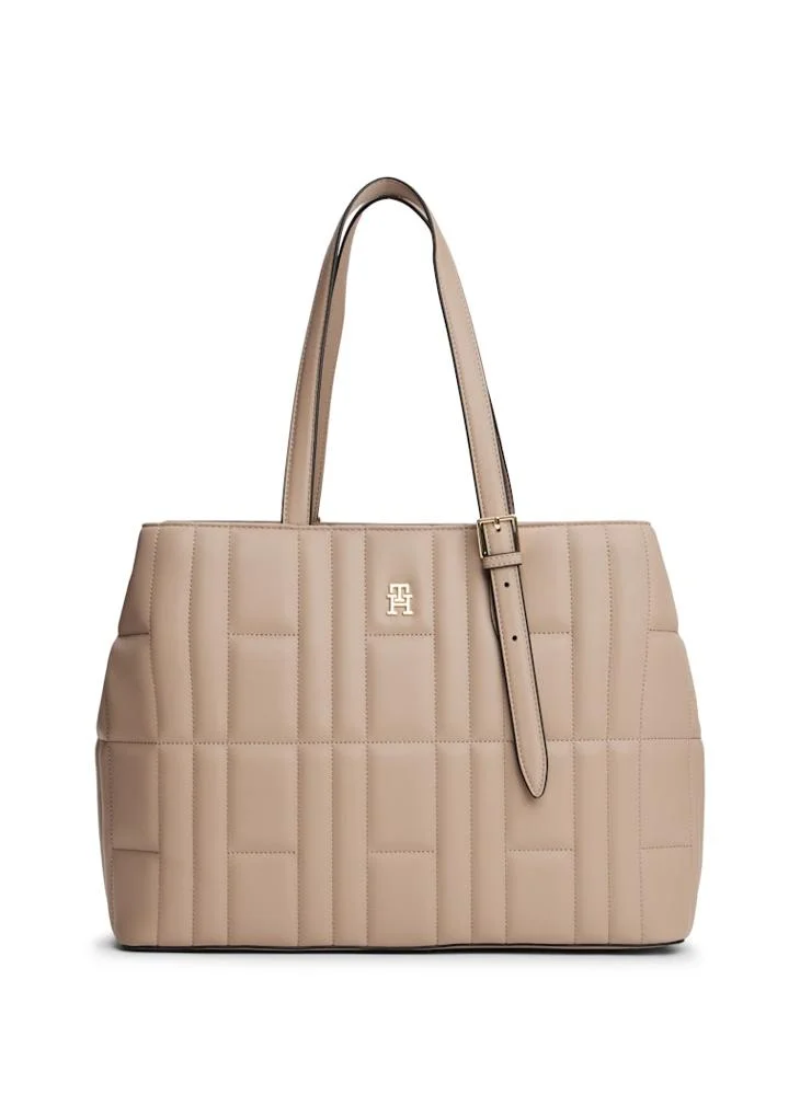 TOMMY HILFIGER Logo Detailed Zip Through Tote