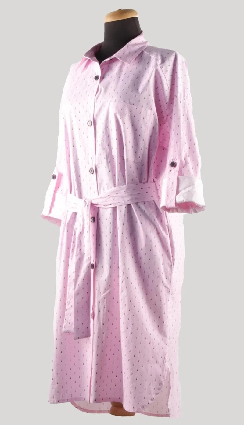 Alexander Gardi Alexandergardi Adjustable Sleeve Belted Shirt Dress (B23-1403 00)
