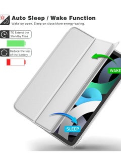 Generic Protective Case Cover For Apple iPad 10.9 inch (2022/2020) Generation with Pencil Holder, Supports Apple Pencil Charging and Touch ID, Shockproof Cover  with Auto Wake/Sleep, Gray  - Image 3