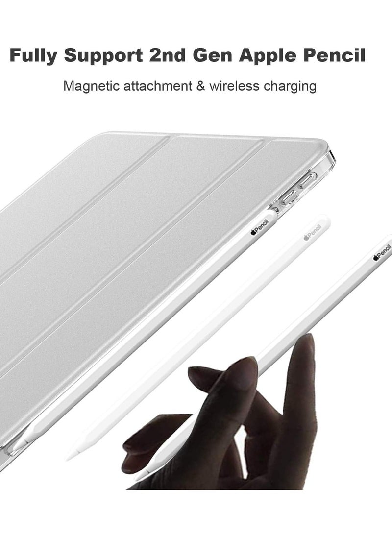 Generic Protective Case Cover For Apple iPad 10.9 inch (2022/2020) Generation with Pencil Holder, Supports Apple Pencil Charging and Touch ID, Shockproof Cover  with Auto Wake/Sleep, Gray  - Image 5