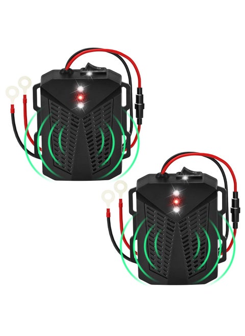 Rodent Repellent for Car Engines Ultrasonic Pest Repeller with Evictor Strobe Light to Keep Mouse Squirrel Rat Out, Under Hood Rodent Repeller for Cars Trucks RV Engine Bay Attic, (2 Pack)