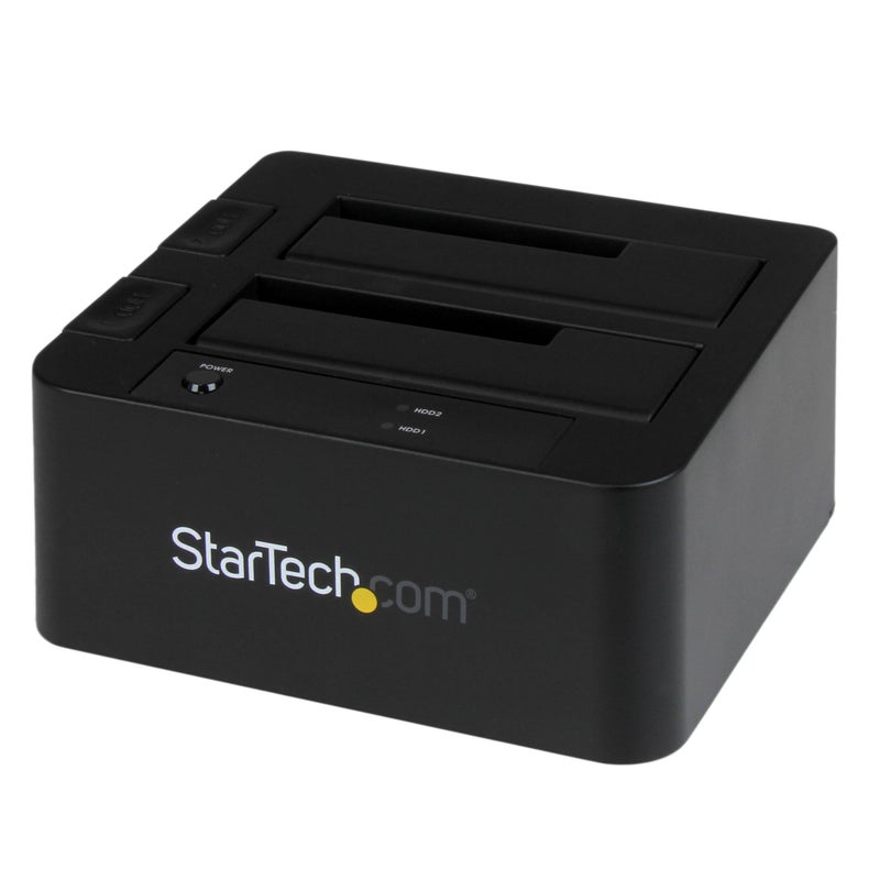 Startech.com StarTechcom DualBay USB 30 eSATA to SATA Hard Drive Docking Station External 2535 SATA IIIIII SSDHDD Docking Station HotSwap Hard Drive Bays TopLoading SDOCK2U33EBBlack - Image 2