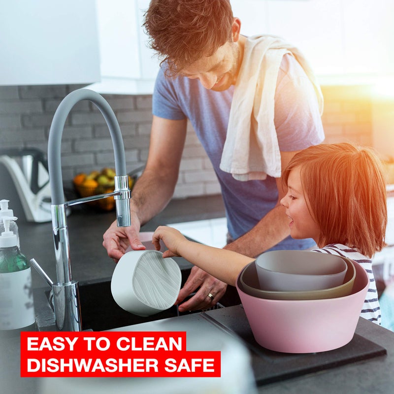 Mueller Mixing Bowls, 4-Piece Nesting Bowls Set, Food Prep Bowls, European Made, Microwave and Dishwasher Safe Mixing Bowl Set - Image 5