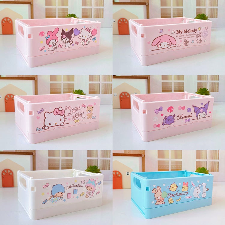Pacha Dog Storage Box Desktop Foldable Portable Small Box Living Room Plastic Sundries Box Cosmetics Storage Box - Image 3