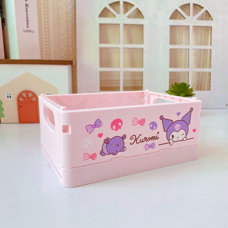 Pacha Dog Storage Box Desktop Foldable Portable Small Box Living Room Plastic Sundries Box Cosmetics Storage Box - Image 1