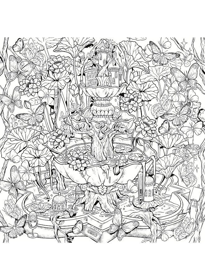 Mythographic Color and Discover: Dream Garden: An Artist's Coloring Book of Floral Fantasies  - Image 3