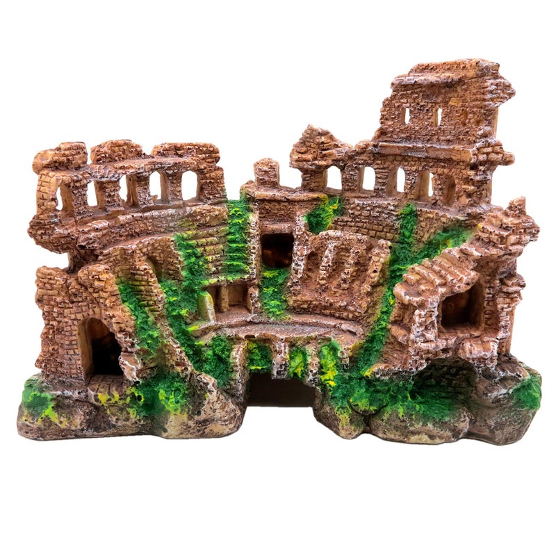 M2cbridge Antique Roman Column Ruins European Castle Aquarium Decorations Fish Tank Hideout Rocks Roman Column Ruins