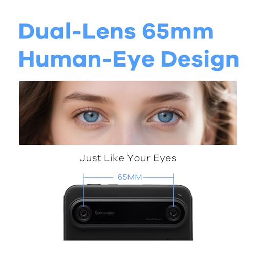 KanDao QooCam EGO - Viewer-Integrated 3D VR Camera, 24MP/8K Photos/4K 60FPS Videos Stereoscopic 3D Instant Display Camera, Compatible on VR Headsets/AR Glasses/Projectors, Charging Kit - Image 4