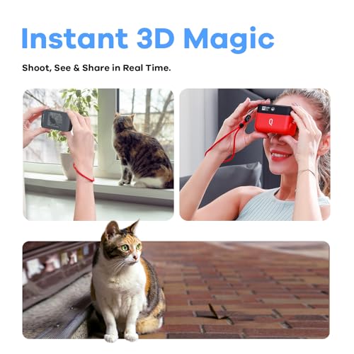 KanDao QooCam EGO - Viewer-Integrated 3D VR Camera, 24MP/8K Photos/4K 60FPS Videos Stereoscopic 3D Instant Display Camera, Compatible on VR Headsets/AR Glasses/Projectors, Charging Kit - Image 3