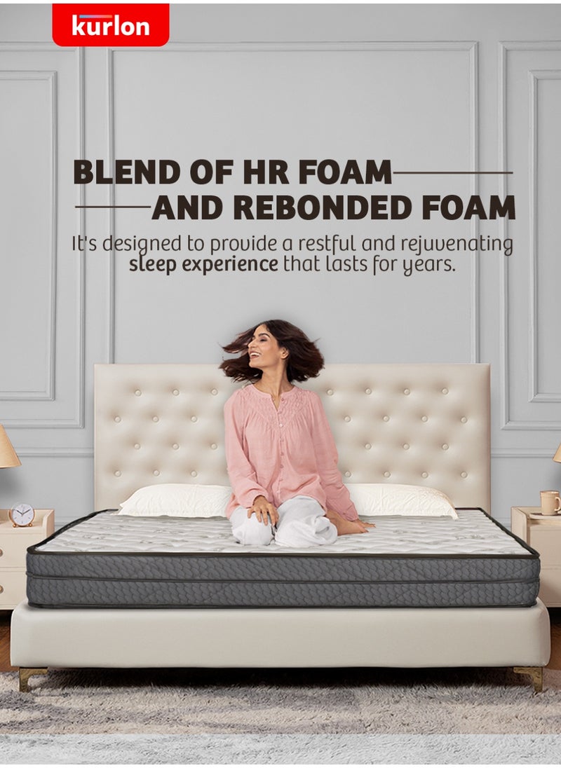Kurlon - Kurlon Mermaid Mattress | High Resilience (HR) Foam |Rebonded Foam |Medium Firm Support | Queen Size Mattress |200L X 160W X 25H Cms| 10 Yrs Warranty - Image 1