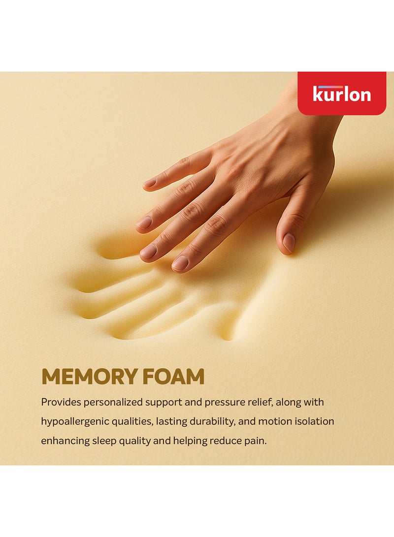 Kurlon Mermaid Medium Firm Memory Foam Mattress |Rebonded Foam Core for Spinal Support |Durable HR Foam & Quilted Comfort Top | 10 year warranty | 200x160x25 - Image 2