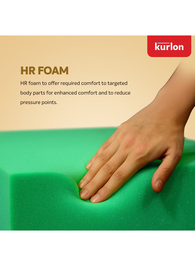 Kurlon Mermaid Medium Firm Memory Foam Mattress |Rebonded Foam Core for Spinal Support |Durable HR Foam & Quilted Comfort Top | 10 year warranty | 200x160x25 - Image 5